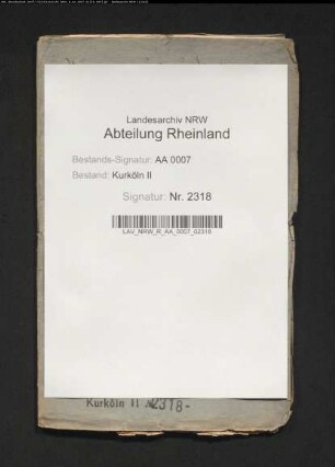 Deputierte der Bürgerschaft Krichel, Maassen und van Ingen zu Neuss wegen Urbarmachung der Morgensternheide
