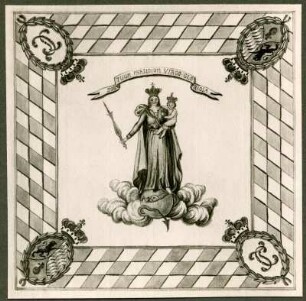 Kurpfälzisch-Bayerische Fahne (Zeichnung). Besitzer: Labi. Darmstadt