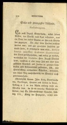 Sechs und zwanzigster Abschnitt ... Drey und dreyßigster Abschnitt