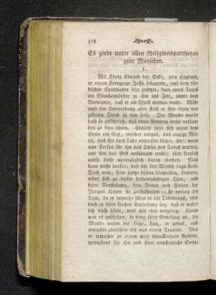 Es giebt unter allen Religionsparthenen gute Menschen.