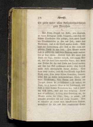 Es giebt unter allen Religionsparthenen gute Menschen.