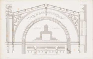Kaufhaus Gürzenich, Köln: Details (aus: Atlas zur Zeitschrift für Bauwesen, hrsg. v. G. Erbkam, Jg. 13, 1863)