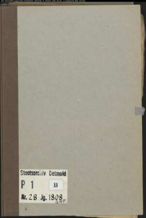 Zivilstandsregister der evangelischen Gemeinde Bergkirchen, Kreis Minden (GHT 1808). (Gemeinde: Evangelische Gemeinde Bergkirchen, Kreis Minden)
