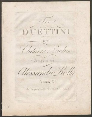Tre duettini per chitarra e violino