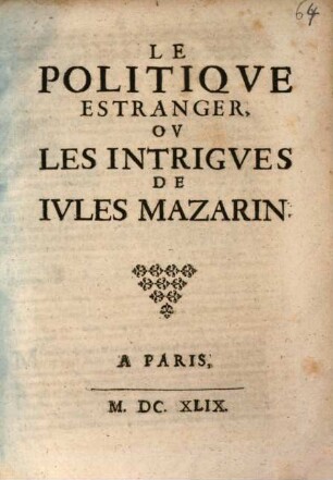 Le politique étranger