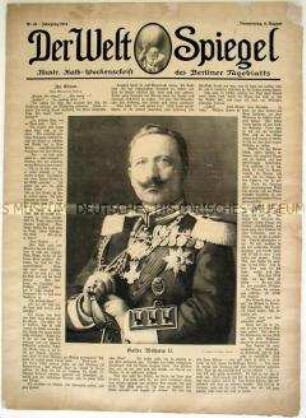 Illustrierte Beilage des "Berliner Tageblatts" mit Bildern von der Mobilmachung in Berlin