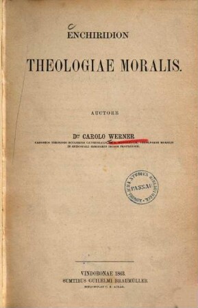 Enchiridion theologiae moralis