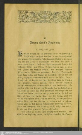 II. Herzog Ernst's Regierung