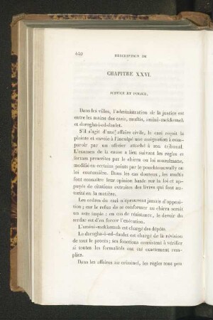 Chapitre XXVI. Justice et Police.
