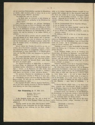 Achte Versammlung am 17. Mai 1873