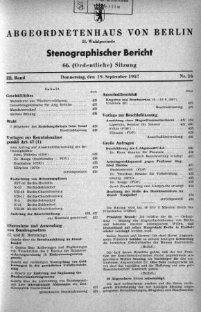 Nr. 16 (66), 19. September 1957