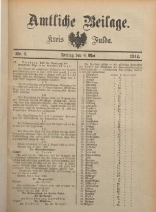 2: Beilage vom Freitag, 8. Mai 1914