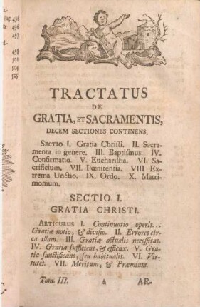 Sectio I. Gratia Christi.