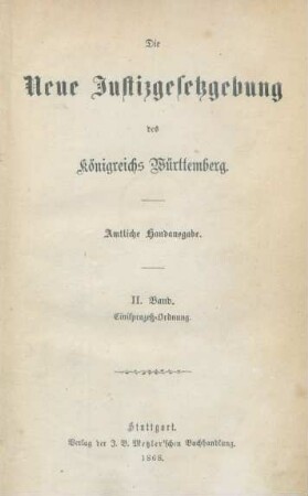 Bd. 2, Abth.1: Das Gesetz