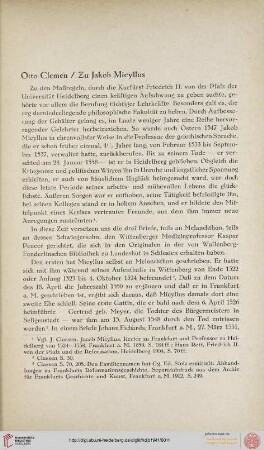 Neue Folge 1941: Zu Jakob Micyllus