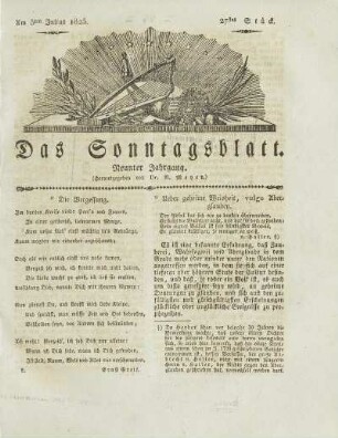 27, 1825: Stück