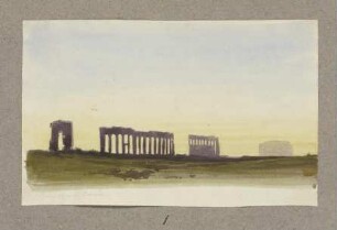 Ruinen eines Aquädukt in der Campagna Romana
