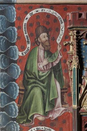 Vier Heilige — Apostel Paulus mit Schriftband