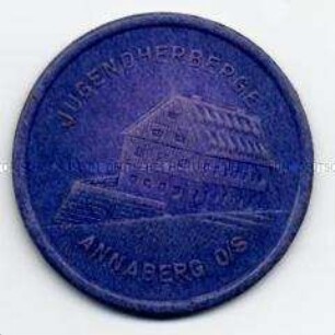 Deutsches Jugendherbergswerk, "Jugendherberge Annaberg O/S", Reichsstraßensammlung zum Reichswerbe- und Opfertag des RV-DJH vom Mai 1938