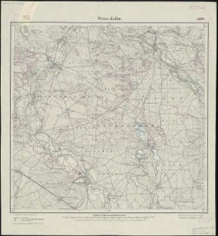 Meßtischblatt 2620 : Weißkollm, 1922 : Weißkollm. - Hrsg. 1889, bericht. 1901, einz. Nachtr. 1922. - 1:25000. - [Berlin]: Reichsamt für Landesaufnahme, 1922. - 1 Kt.
