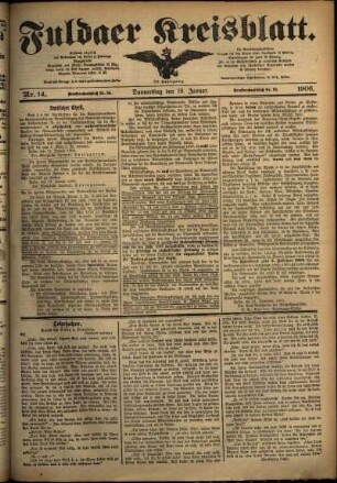 Ausgabe vom Donnerstag, den 18. Januar 1906.