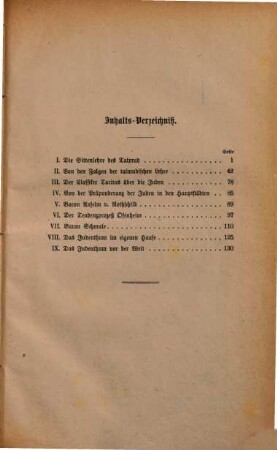 Die Sittenlehre des Talmud und der zerstörende Einfluß des Judenthums im Deutschen Reich