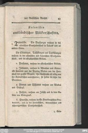 Kolonisten ausländischer Völkerschaften.