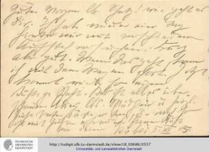 Postkarte vom 05.11.1905