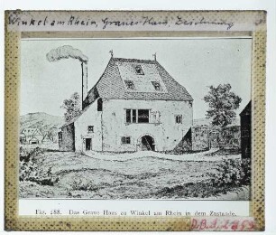 Winkel-Oestrich, Graues Haus : Ansicht, Zeichnung