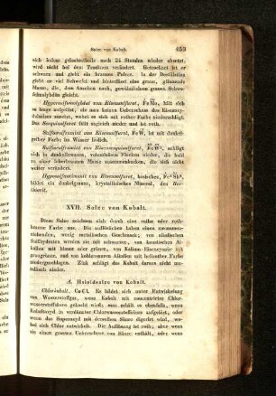 XVII. Salze von Kobalt.