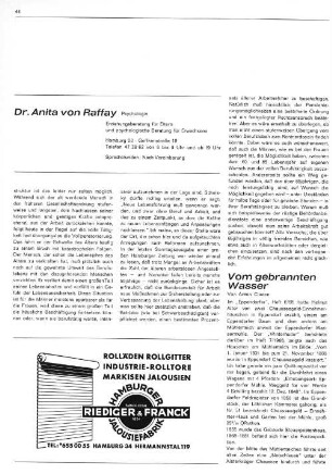 Vom gebrannten Wasser