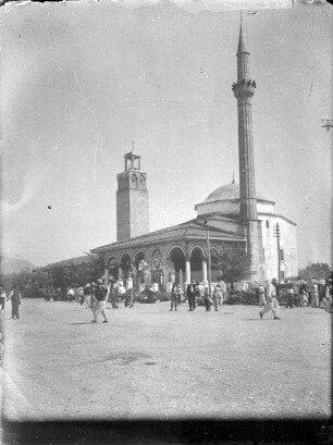 Tirana, Moschee u. Uhrturm, Albanien, 1930