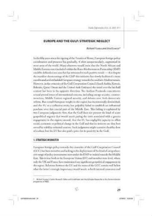 Europe and the Gulf : strategic neglect