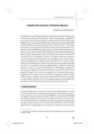 Europe and the Gulf : strategic neglect