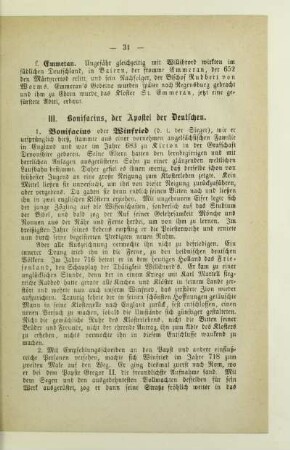 III. Bonifacius, der Apostel der Deutschen