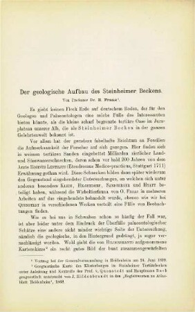 Der geologische Aufbau des Steinheimer Beckens