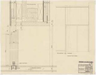 GDF Wüstenrot, Ludwigsburg Innenausbau: Tür zum großen Konferenzraum: Ansicht 1:10, Details 1:1