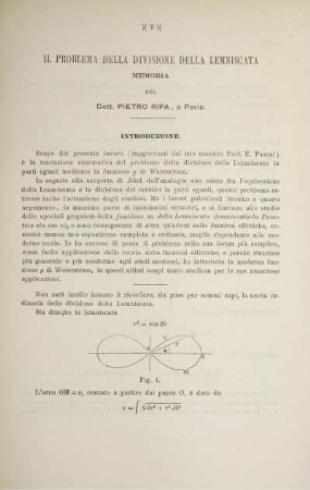 Il problema della divisione della lemniscata.