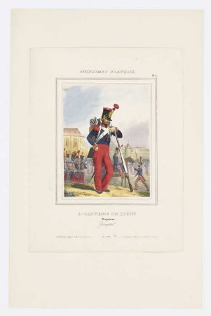 Infantrie de ligne, Régiment, Grendier, Blatt 6 der Folge "Collection des costumes militaires"