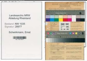 Entnazifizierung Ernst Schwirkmann , geb. 17.01.1902 (Kaufmaennischer Angestellter)