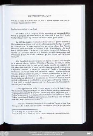 Le vicariat apostolique et son clergé