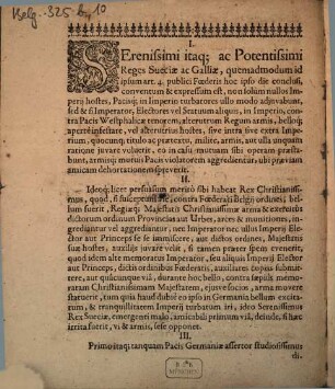 Articuli secreti foederis Sueco-Gallici : Holmiae die 14. April. Anno 1672. icti.