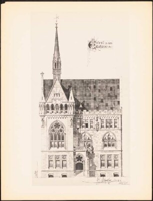 Rathaus: Ansicht (aus: Drucke von Seminararbeiten der Königlich Technischen Hochschule Berlin, Bd. I)