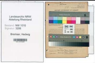Entnazifizierung Hedwig Bremser , geb. 27.06.1906 (Geschaeftsinhaberin)