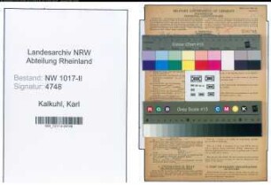 Entnazifizierung Karl Kalkuhl , geb. 26.09.1901 (Schuhmacher)
