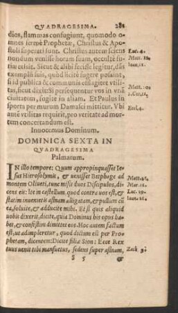 Dominica Sexta In Quadragesima Palmarum.