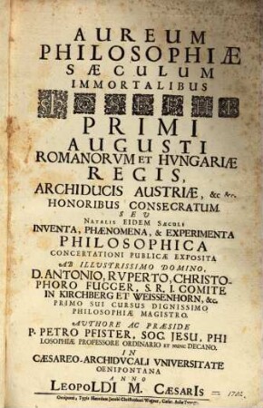 Aureum Philosophiae Saeculum
