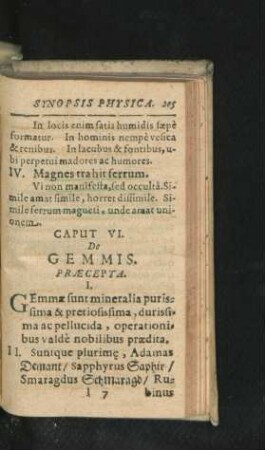 Caput VI. De Gemmis.