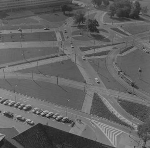 Dresden. Blick vom Rathausturm nach Südosten auf den Georgplatz