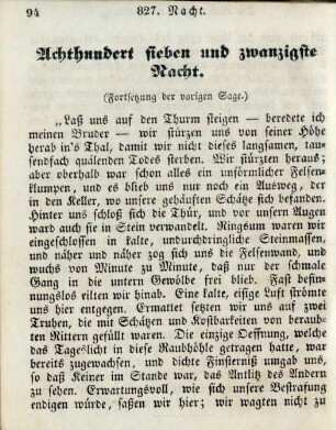 Achthundert sieben und zwanzigste Nacht